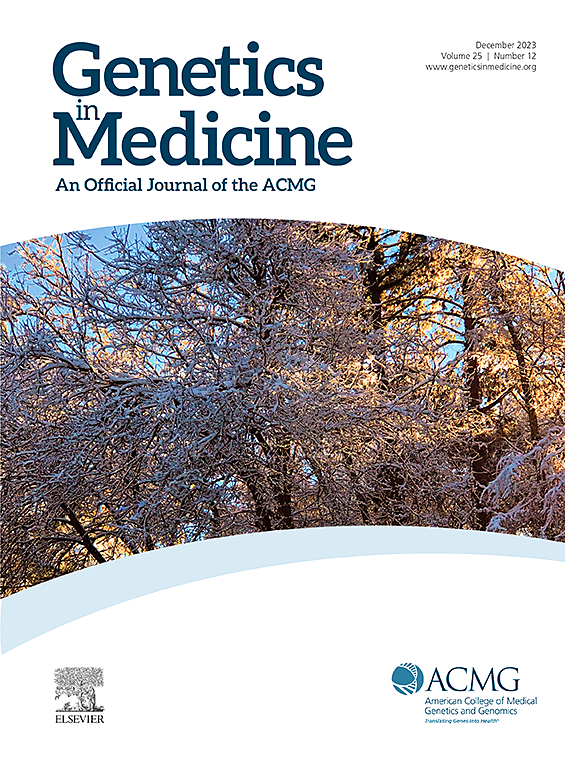 Go to journal home page - Genetics in Medicine